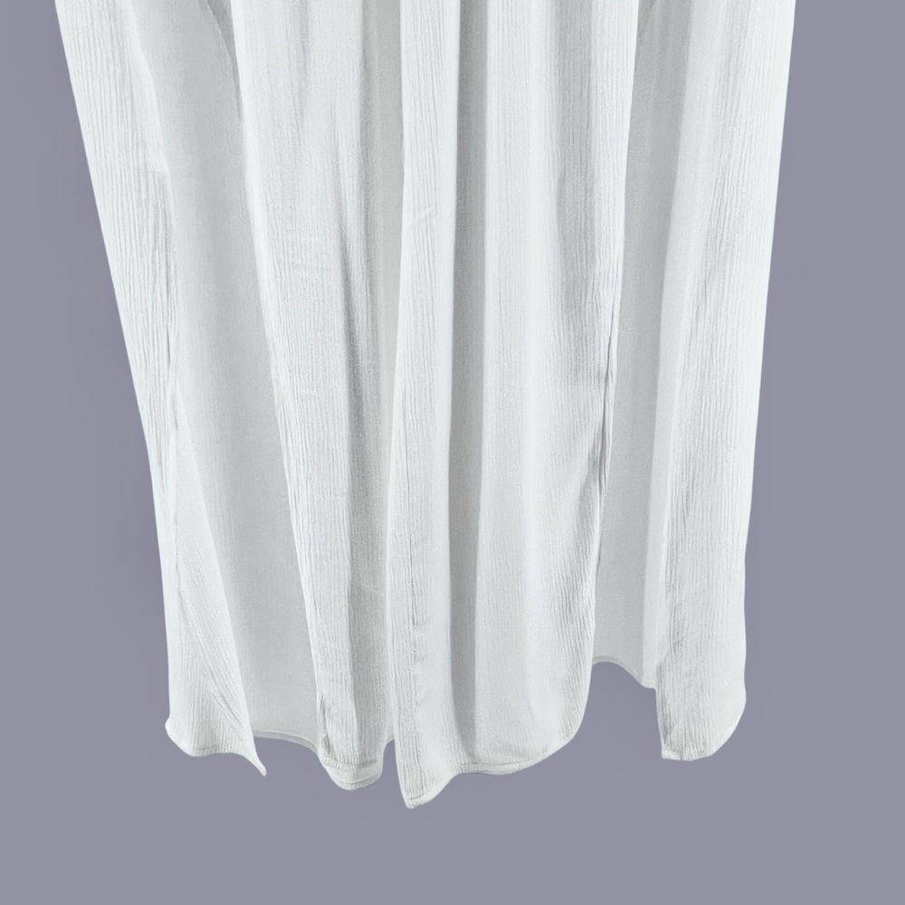 Kona Sol NWT Split Wide Leg Tie Front Pants Sz M White Gauzy Swim Cover Up Sheer - Picture 4 of 15